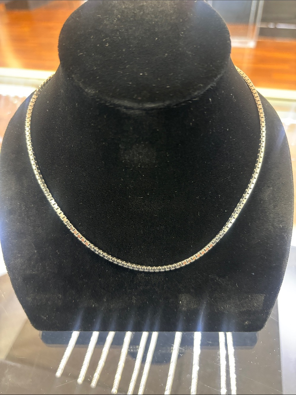 Sterling Silver Box Chain Necklace - Silver